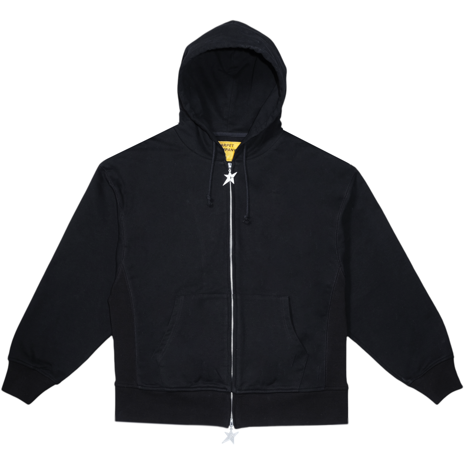CARPET COMPANY ブラックパーカー Big C-Star Double Zip Hoodie — Carpet Company